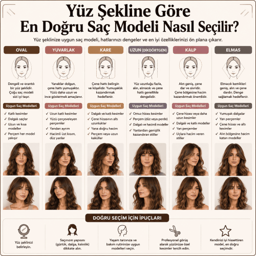 Yüz Şekline Göre En Doğru Saç Modeli Nasıl Seçilir